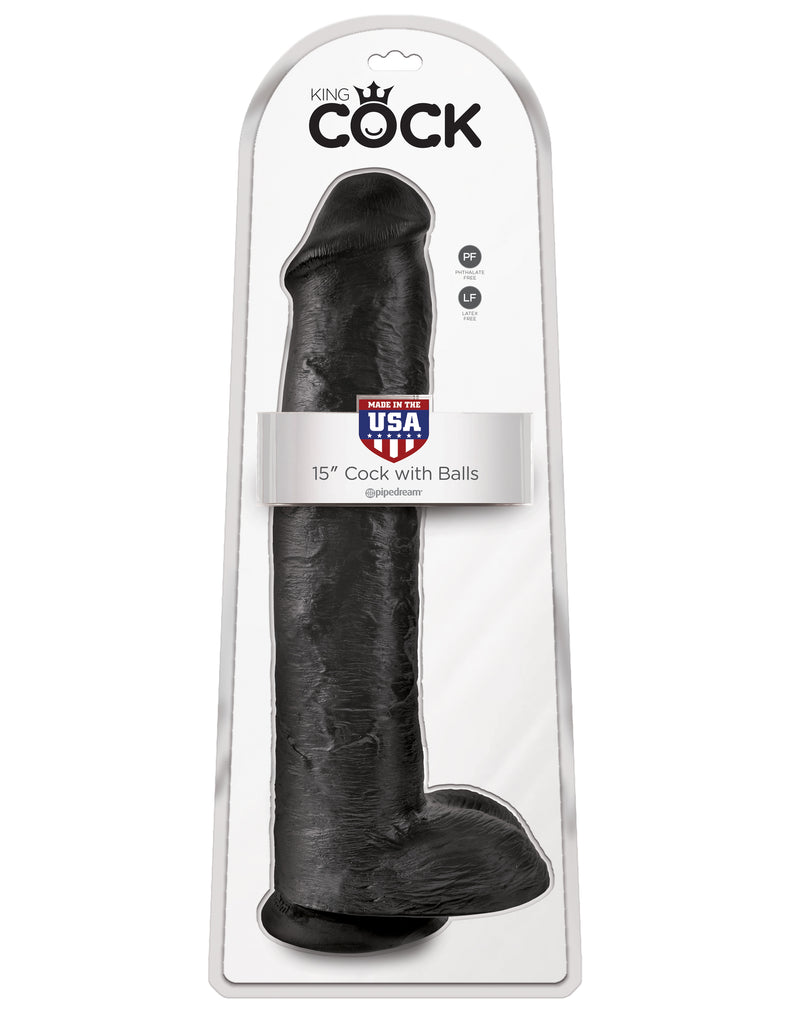 King Cock 15" Cock With Balls -