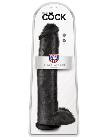 King Cock 15" Cock With Balls -