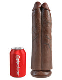 King Cock 11" Two Cocks One Hole