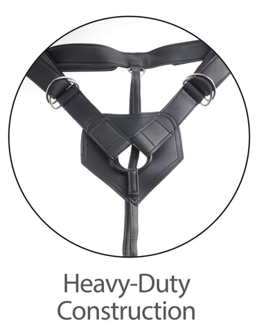 King Cock Strap-on Harness With 7" Two Cocks One Hole - Light