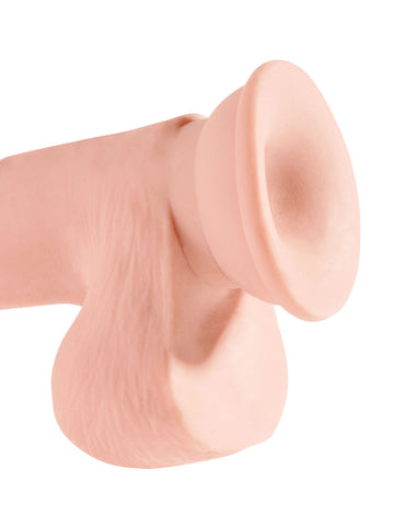 King Cock Plus Triple Density 7.5" Cock With Balls - Flesh