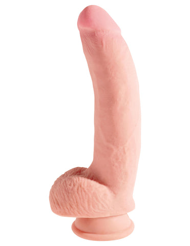 King Cock Plus Triple Density 10" Cock With Balls - Flesh