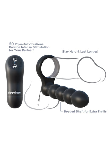 Fantasy C-Ringz Remote Control Double Penetrator - Black