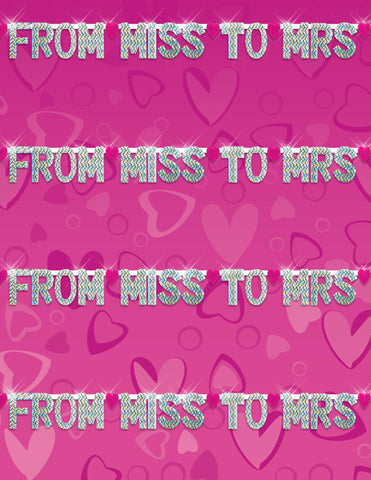 Bachelorette Party Favors - From Miss to Mrs. Banner