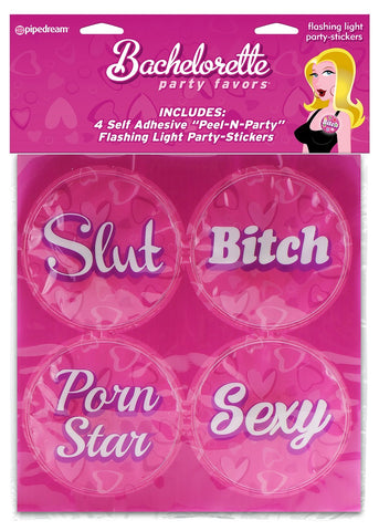 Bachelorette Party Favors Flashing Light Party  Stickers