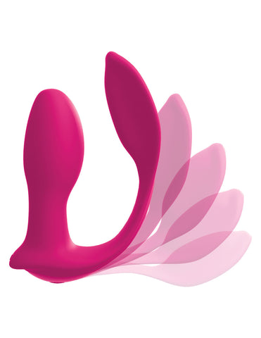Threesome Double Ecstacy Silicone Vibrator - Pink
