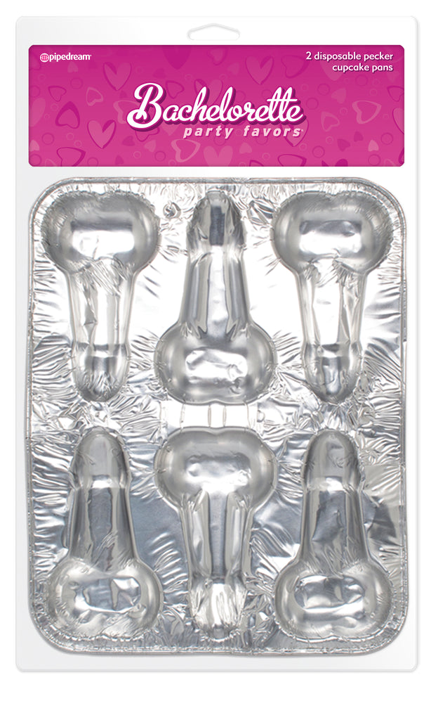 Disposable Pecker Cup Cake Pans 2 Pack