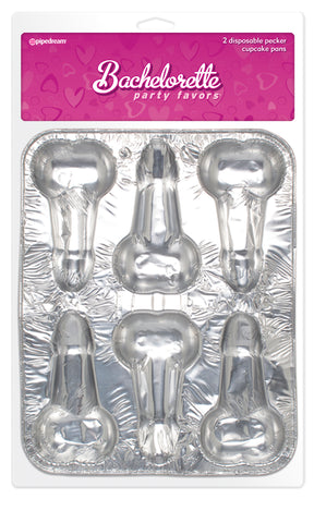 Disposable Pecker Cup Cake Pans 2 Pack