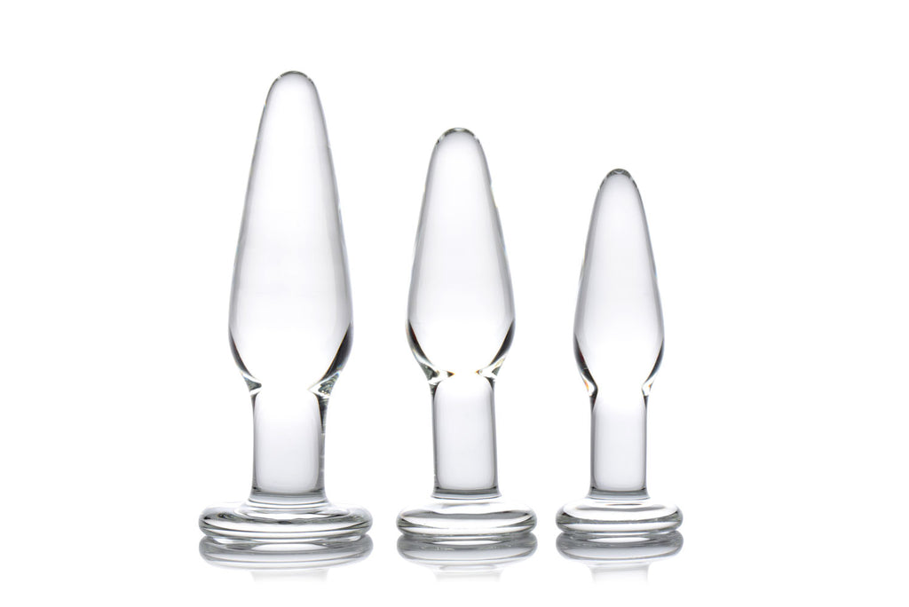 Dosha 3 Piece Glass Anal Plug Kit