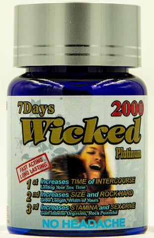 Wicked 2000 Platinum Male Sexual Enhancment Bottle