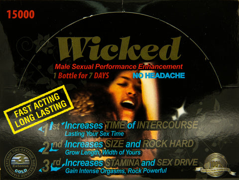 Wicked 15000 Shot Sexual Male Enhancement 12 Ct Display