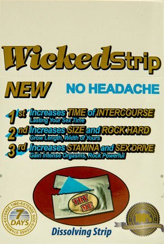 Wicked Strip Male Sexual Enhancement Dissolving Strip 25000