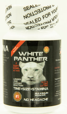 White Panther Sexual Male Enhancement 6 Ct Bottle
