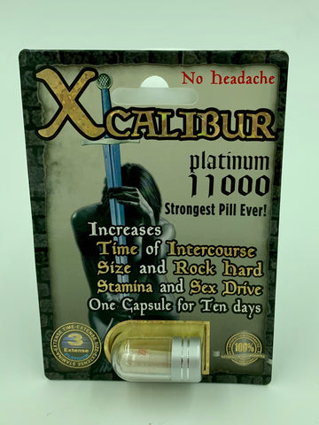 X Calibur Male Sexual Enhancement 11000 Platinum - Single Pack