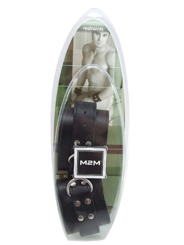 Soft Leather Ankle Restrains - Black