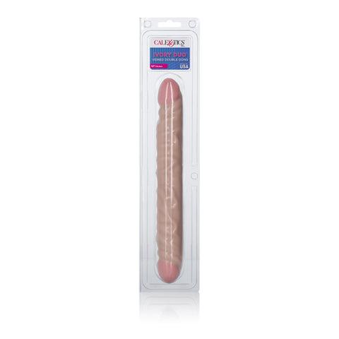 Ivory Duo Inches Veined Double Dong