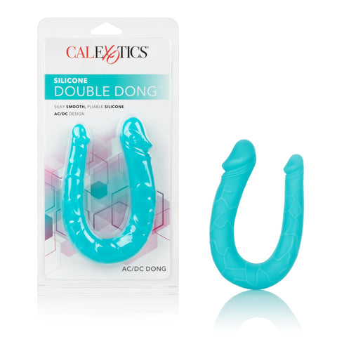 Silicone Double Dong Ac-dc Dong - Teal