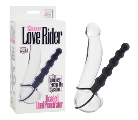 Silicone Love Rider Beaded Dual Penetrator.