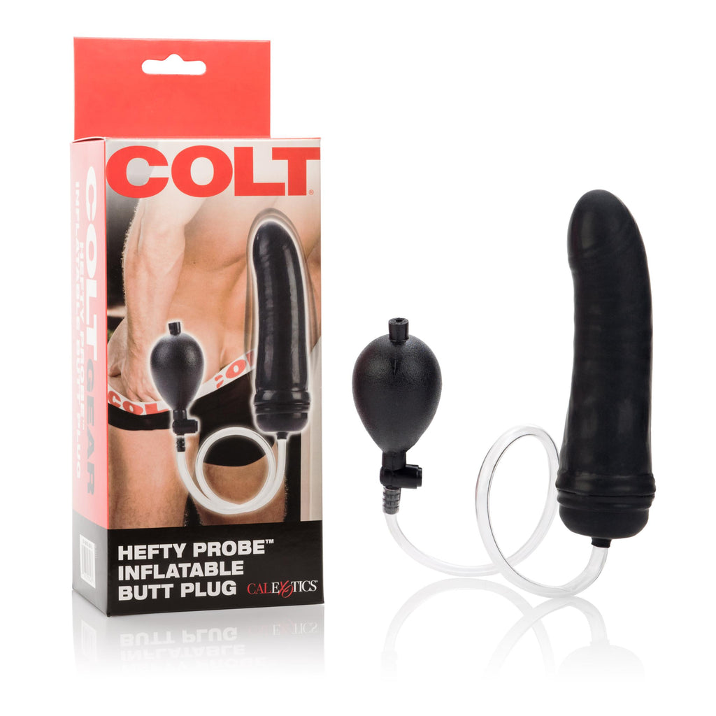 Colt Hefty Probe Inflantatable Butt Plug - Black