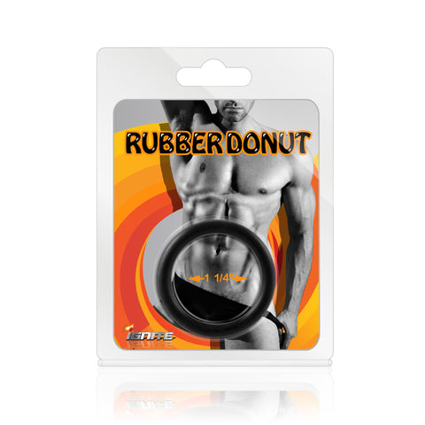 Rubber Donut Cock Ring 1 1-4"
