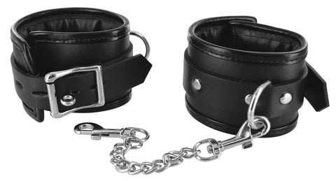 Locking Padded Wrist Cuffs W-chain
