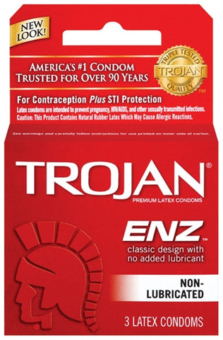 Trojan Enz Non-Lubricated Condoms - Pack