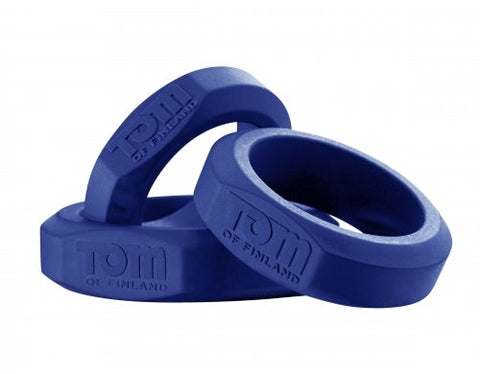 Tom of Finland 3 Pieces Silicone Cock Ring Set