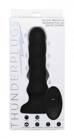 Silicone Vibrating & Squirming Plug With Remote Control