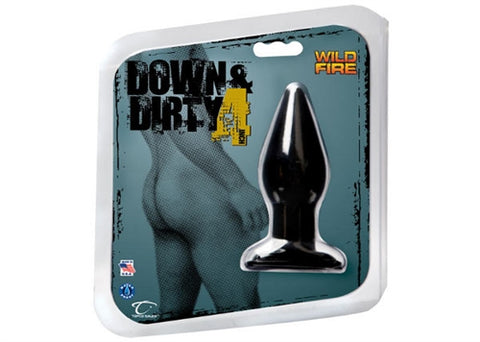 Wildfire Down and Dirty 4 Butt Plug - Black