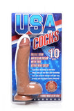 Usa Cocks 10 Inch Ameriskin Dual Density Dildo - Skin Tone