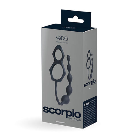 Scorpio Ring Chain - Black
